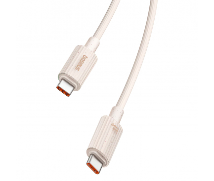 Cablu Date si Incarcare USB-C - USB-C Baseus Habitat Series, 100W, 1m, Roz P10360202421-00