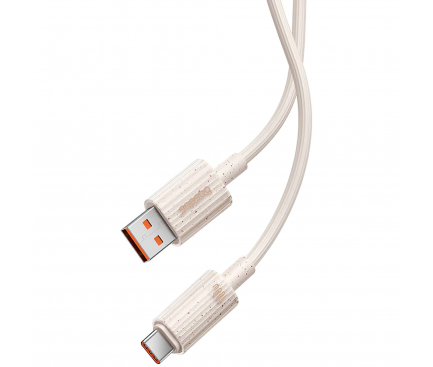 Cablu Date si Incarcare USB-A - USB-C Baseus Habitat Series, 100W, 1m, Roz P10360203421-00 