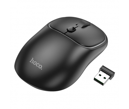 Mouse Wireless HOCO GM25, 1600DPI, Negru 