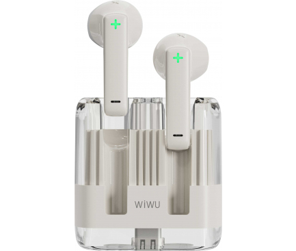 Handsfree Bluetooth WiWu T21, TWS, Alb 