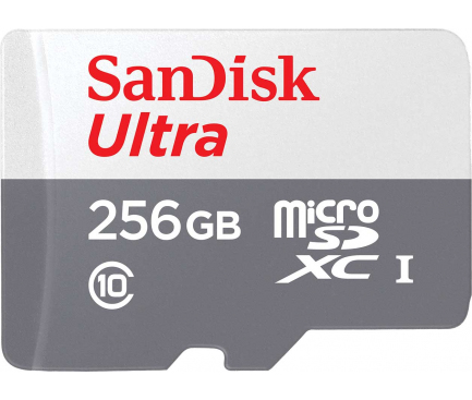 Card Memorie microSDXC SanDisk Ultra Android, 256Gb, Clasa 10 / UHS-1 U1 SDSQUNR-256G-GN3MN 