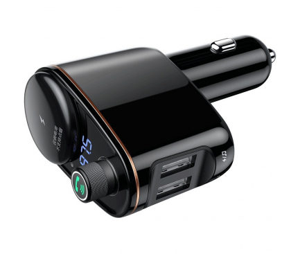 Modulator FM Bluetooth Baseus S-06 (Overseas Edition), 2 x USB-A, Resigilat CCHC000001