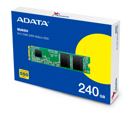 Solid State Drive (SSD) Adata SU650, M2, 240GB, SATA III ASU650NS38-240GT-C 