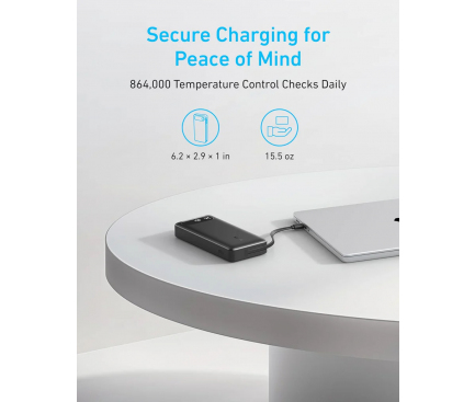 Baterie Externa Anker PowerCore, 20000mAh, 87W, QC + PD, 1 x USB-A
