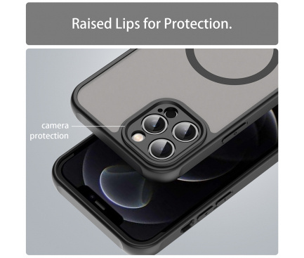 Husa MagSafe pentru Apple iPhone 12 Pro Max, Techsuit, HaloFrost