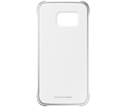 Husa plastic Samsung Galaxy S6 G920 Clear Cover EF-QG920BSEGWW argintie Blister Originala
