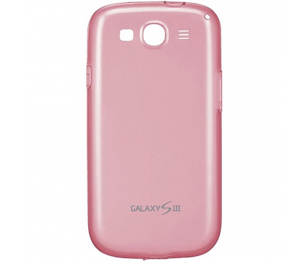 Husa silicon TPU Samsung I9300 Galaxy S III EFC-1G6WPE roz Blister Originala