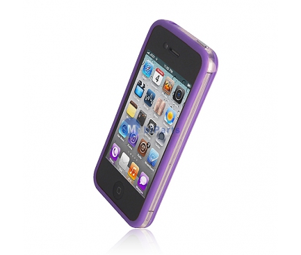 Rama protectie silicon TPU Apple iPhone 4S mov