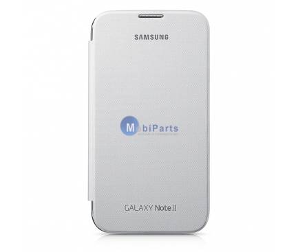 Husa piele Samsung Galaxy Note II N7100 EFC-1J9FW Flip alba Blister Originala