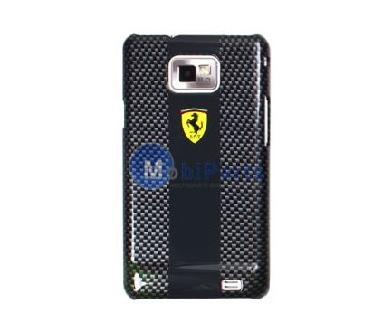 Husa plastic Samsung I9100 Galaxy S II Ferrari Carbon Effect FECBS2BL Blister Originala
