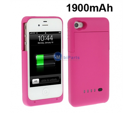 Acumulator extern Apple iPhone 4S 1900mA Ultra Slim roz Blister