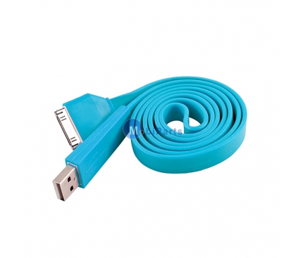 Cablu de date Apple iPhone 4 Plat albastru