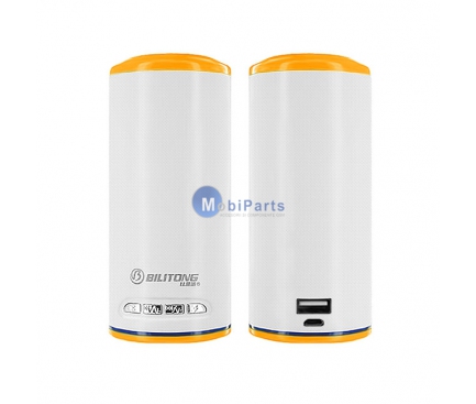 Baterie externa Powerbank cu difuzor Bluetooth BiLiTong 7800 mAh portocalie Blister Originala