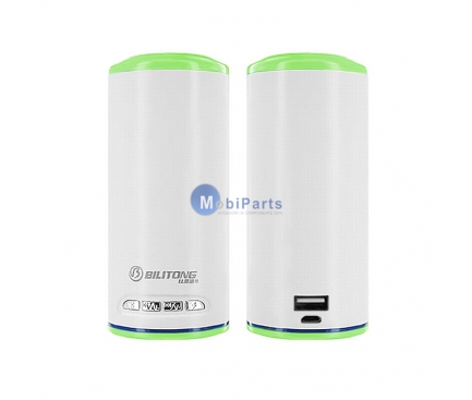 Baterie externa Powerbank cu difuzor Bluetooth BiLiTong 7800mAh verde Blister Original
