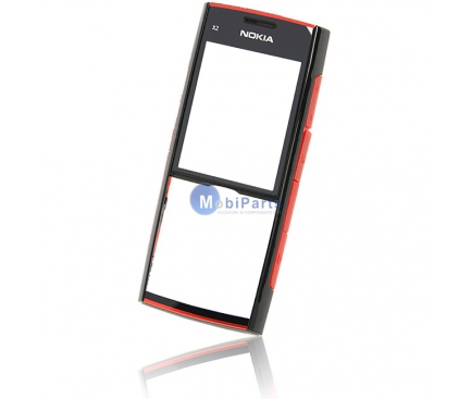 Carcasa fata Nokia X2-00 neagra rosie