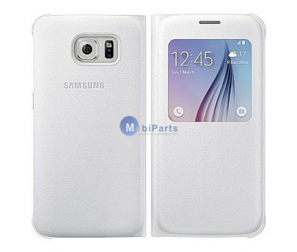 Husa Samsung Galaxy S6 G920 S-View EF-CG920PWEGWW alba Blister Originala