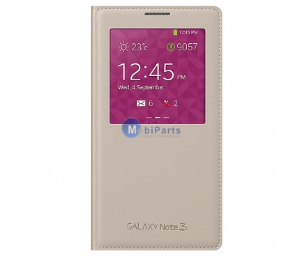 Husa piele Samsung Galaxy Note 3 EF-CN900BU bej Blister Originala