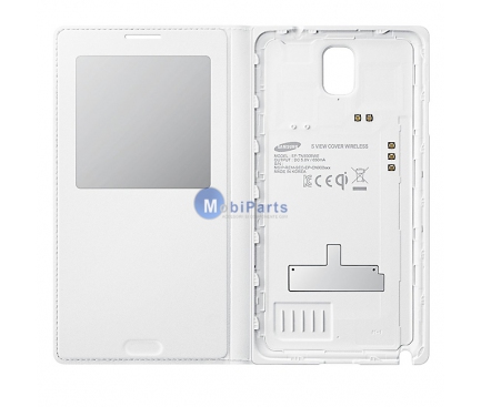 Husa piele cu incarcare Wireless Samsung Galaxy Note 3 alba Blister Originala