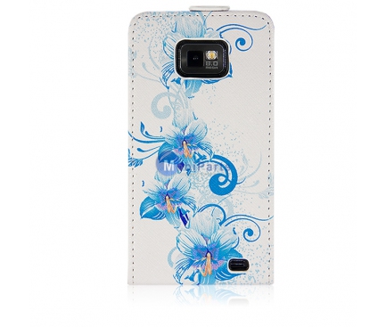 Husa piele Samsung I9105 Galaxy S II Plus Blue Mist