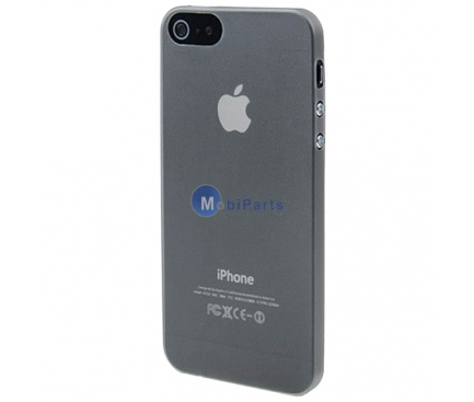 Husa plastic Apple iPhone 5 Slim Gri Transparenta