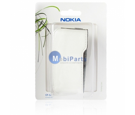Husa piele Nokia CP-321 alba Blister Originala