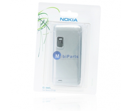Husa plastic Nokia E7 Transparenta alba Blister Originala