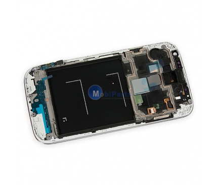 Display cu touchscreen si rama Samsung I9500 Galaxy S4 alb