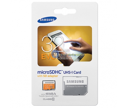 Card memorie Samsung EVO MicroSDHC 32GB Clasa 10 Blister
