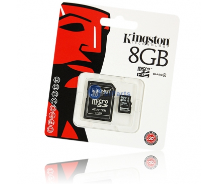 Card memorie MicroSDHC Kingston cu adaptor 8Gb Blister