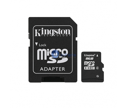 Card memorie MicroSDHC Kingston cu adaptor 8Gb Blister