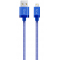 Cablu Date si Incarcare USB-A - Lightning Goui Metallic, 18W, 1m, Albastru G-LC8PIN-02B