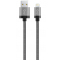 Cablu Date si Incarcare USB-A - Lightning Goui Metallic, 18W, 1m, Gri G-LC8PIN-02S