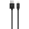 Cablu Date si Incarcare USB-A - Lightning Goui Metallic, 18W, 1m, Negru G-LC8PIN-02BK