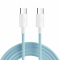 Cablu Date si Incarcare USB Type-C la USB Type-C SiGN Boost, 2 m, 60W, Albastru SN-CUSBCB2M 