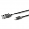 Cablu Date si Incarcare USB la MicroUSB Celly Metalic, 1 m, Gri USBMICROSNAKEDS
