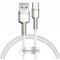 Cablu Date si Incarcare USB-A - USB-C Baseus Cafule Metal Series, 66W, 1m, Alb CAKF000102