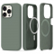 Husa MagSafe pentru Apple iPhone 15 Pro, Tech-Protect, Silicone, Kaki 