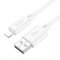 Cablu Date si Incarcare USB-A - Lightning HOCO X88, 18W, 1m, Alb 