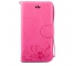 Husa piele Apple iPhone 6 Flower Wallet roz