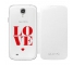 Husa piele Samsung Galaxy S4 Value Edition I9515 EF-FI950BW Love alba Blister Originala