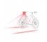 Stop bicicleta led cu proiectie laser Forever Blister