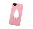 Husa silicon TPU Apple iPhone 7 3D Squishy Bear roz