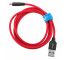 Cablu de date USB - MicroUSB Vonuo Nylon 1m rosu Original