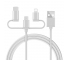 Cablu de date USB - MicroUSB Type-C Lightning Floveme Alb Blister Original