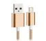 Cablu de date USB - MicroUSB Lightning Star Fast Charge 1m Auriu