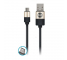 Cablu Date si Incarcare USB la MicroUSB Forever Modern 2A, 1 m, Negru, Blister 