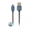 Cablu Date si Incarcare USB la MicroUSB Forever Jeans 2A, 1 m, Blister 