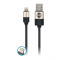 Cablu Date si Incarcare USB la Lightning Forever Modern 2A, 1 m, Negru, Blister 