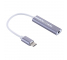 Adaptor audio USB Type-C la 3.5 mm OEM, Argintiu, Blister 
