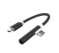 Adaptor Audio USB Type-C la 3.5 mm OEM cu conector incarcare USB Type - C, 0.16 m, Negru, Bulk 